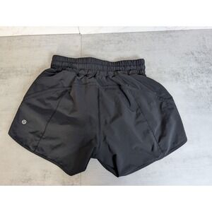 Lululemon Track That Short 5" Size 6 Black W7AQES Excellent Condition